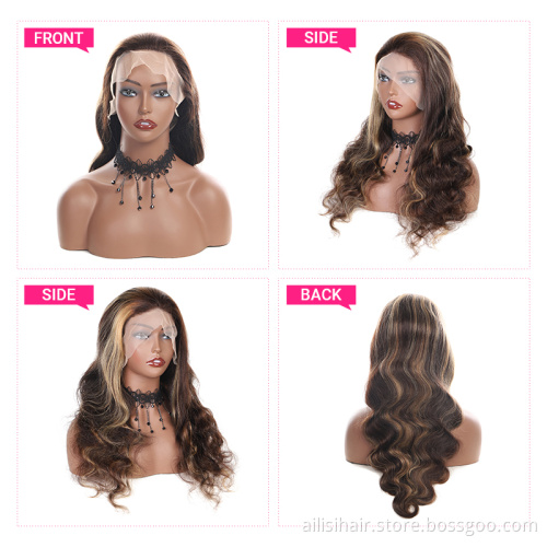Preplucked HD Lace Frontal Wig Virgin Hair Wig Vendor Wholesale Human Hair Wigs Glueless Cuticle Aligned Lace Frontal